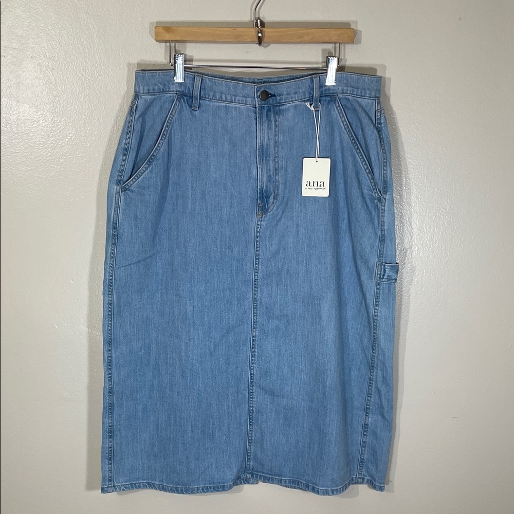 NWT A.N.A Light Blue Denim Cargo Jean Skirt